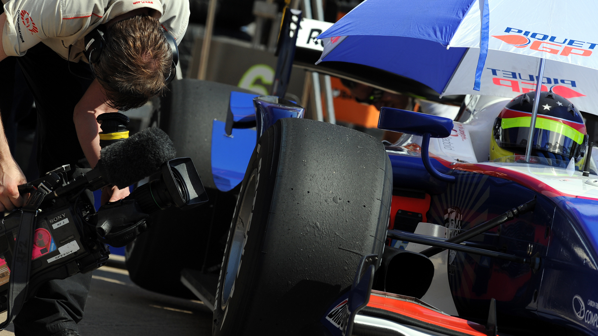 Piquet GP en boxes