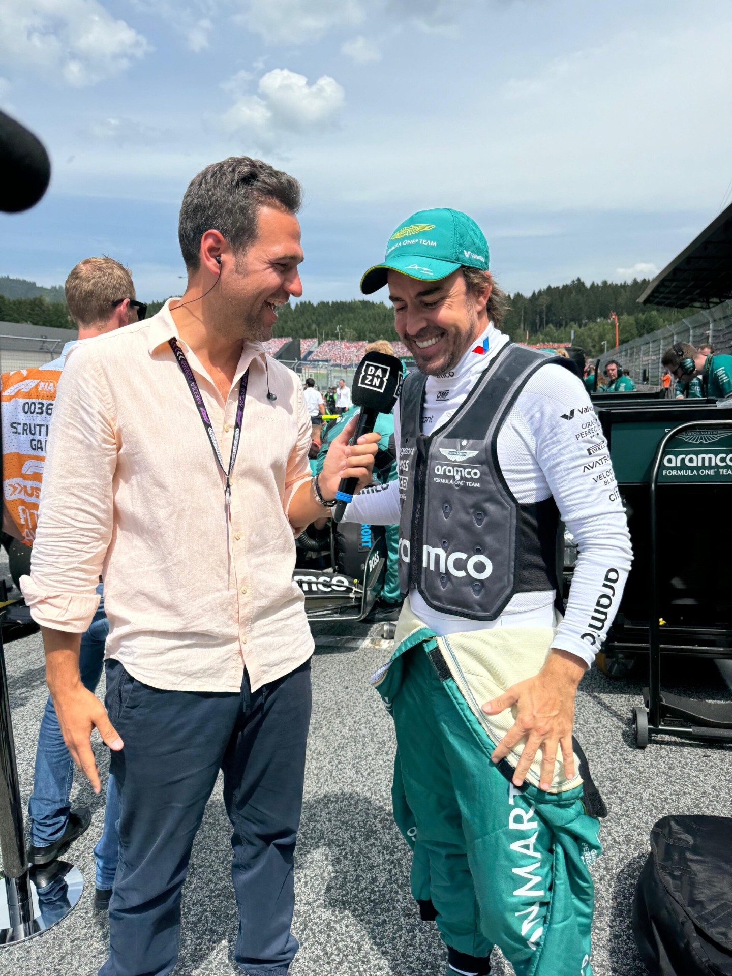 Roldán con Alonso en Spielberg